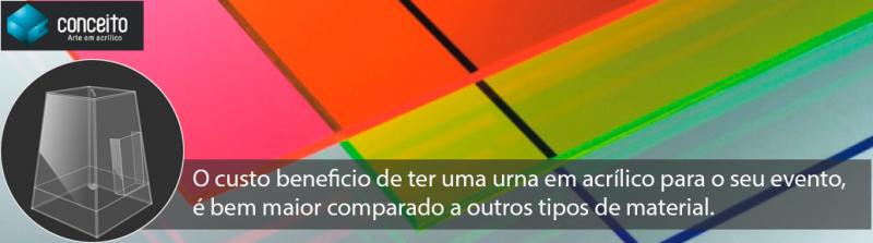 Urnas em Acrílico Urnas em Acrílico
