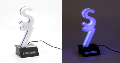 Display com iluminação de LED